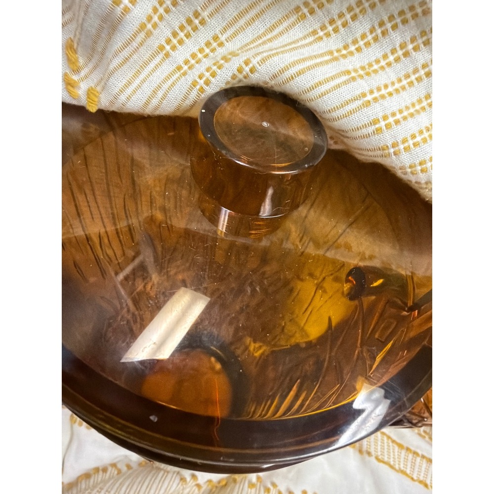 Vintage Amber Tiki Pitcher and Tumbler Set Translucent Plastic Brooks Eckerd - Picture 3 of 6